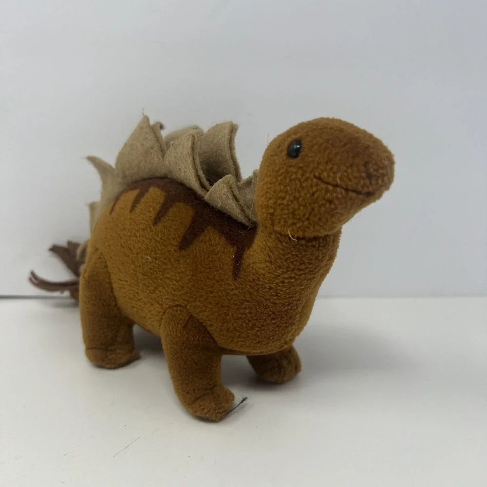 Vintage Dakin Brown Dinosaur‎ Plush Stuffed Animal Toy 9.5